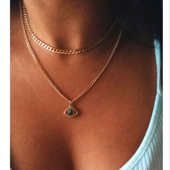Jewelry - Gold Filled Evil Eye Protection Necklace